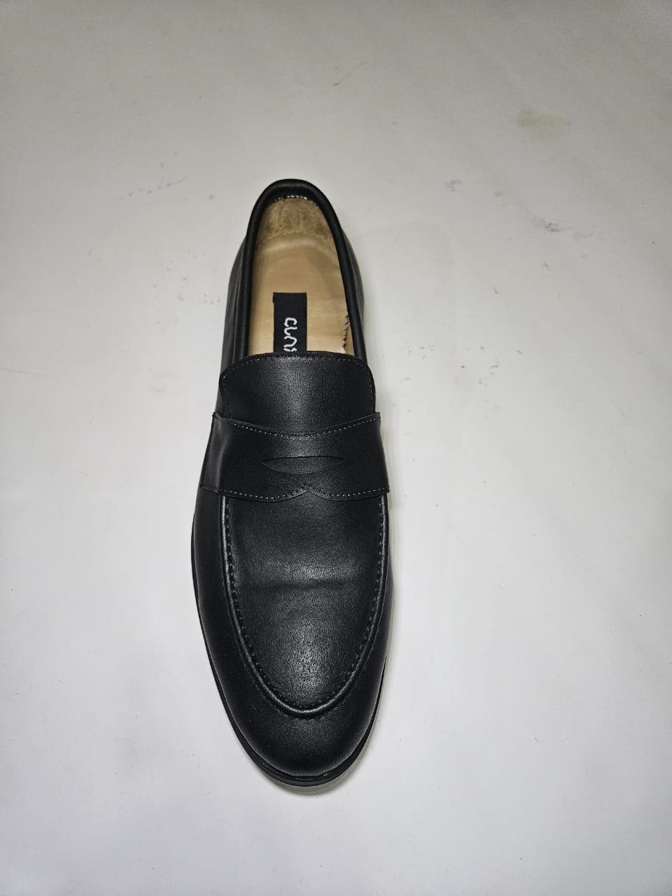 Classic Black Leather Penny Loafers