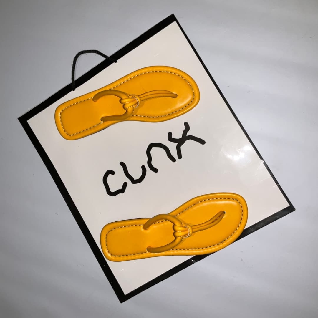 Yellow Knotted Thong Sandals