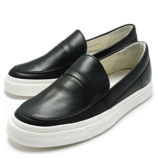 Black Smooth Cupsole Penny Loafers